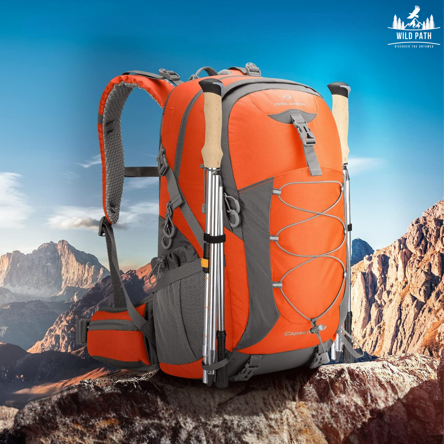 Sac à dos de randonnée 40L - Léger, Imperméable et Résistant