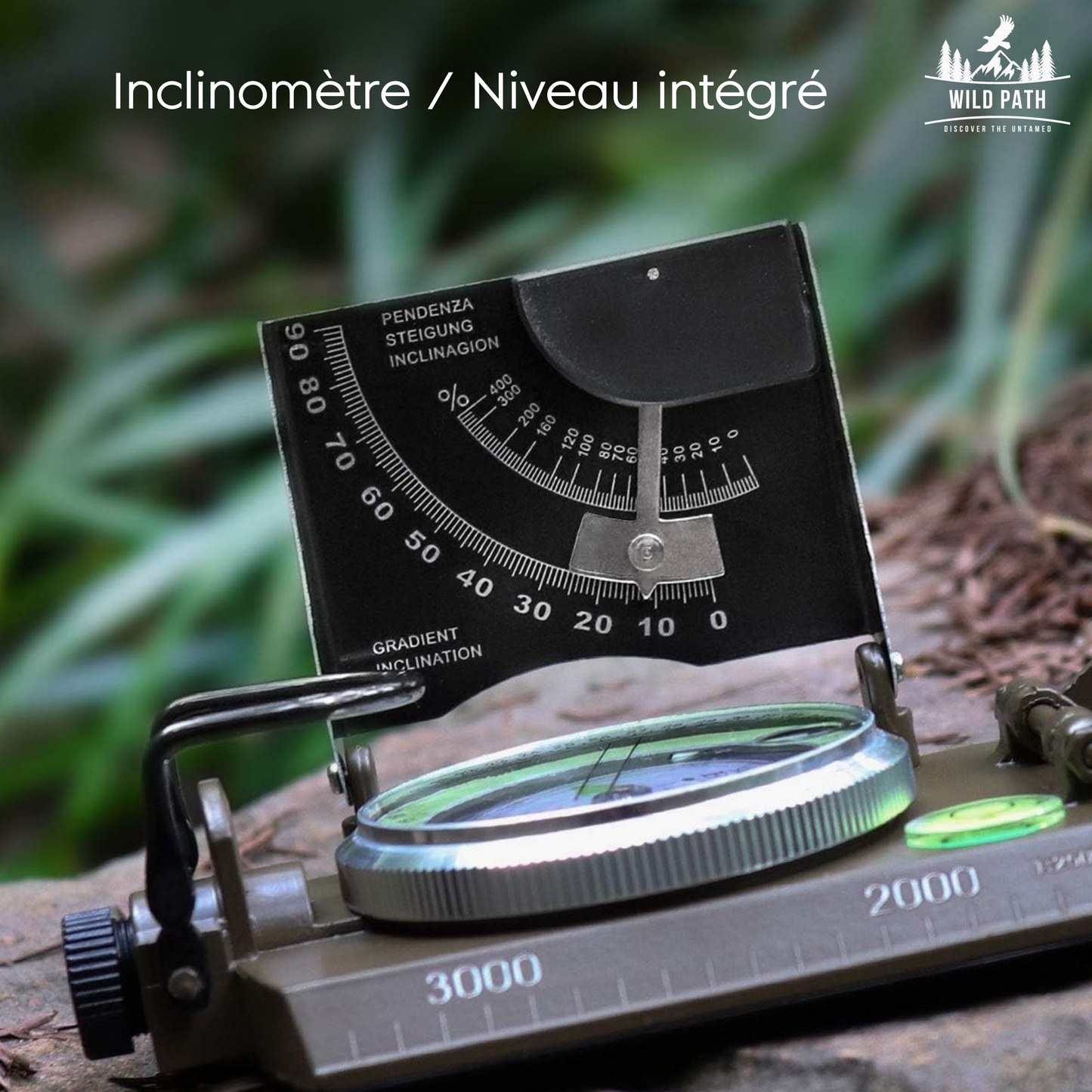 Boussole Militaire Multifonction avec Inclinomètre