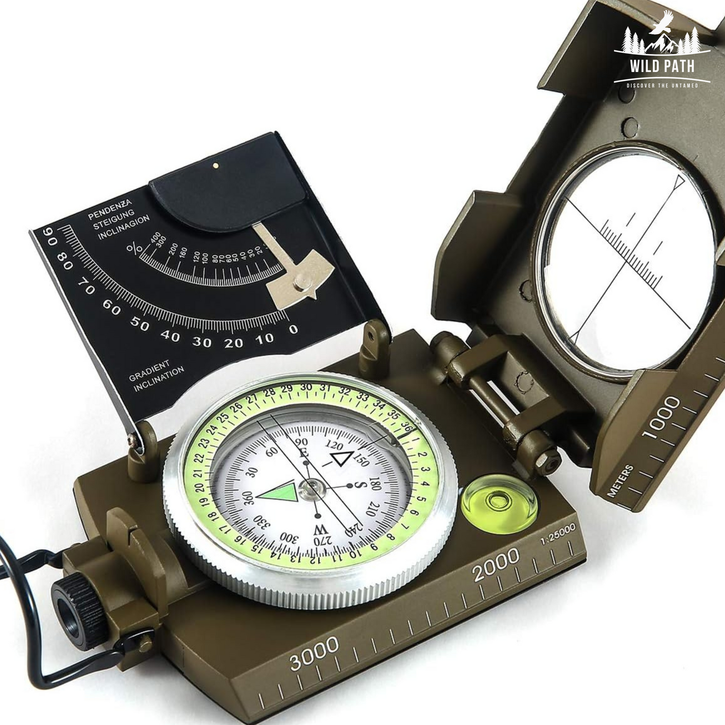 Boussole Militaire Multifonction avec Inclinomètre