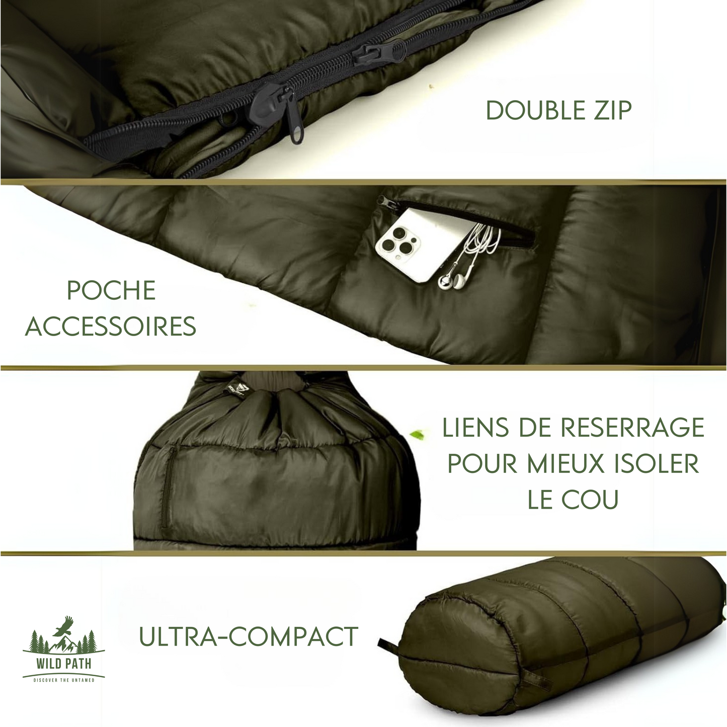 Sac de couchage momie ultraléger (jusqu'à -9°)