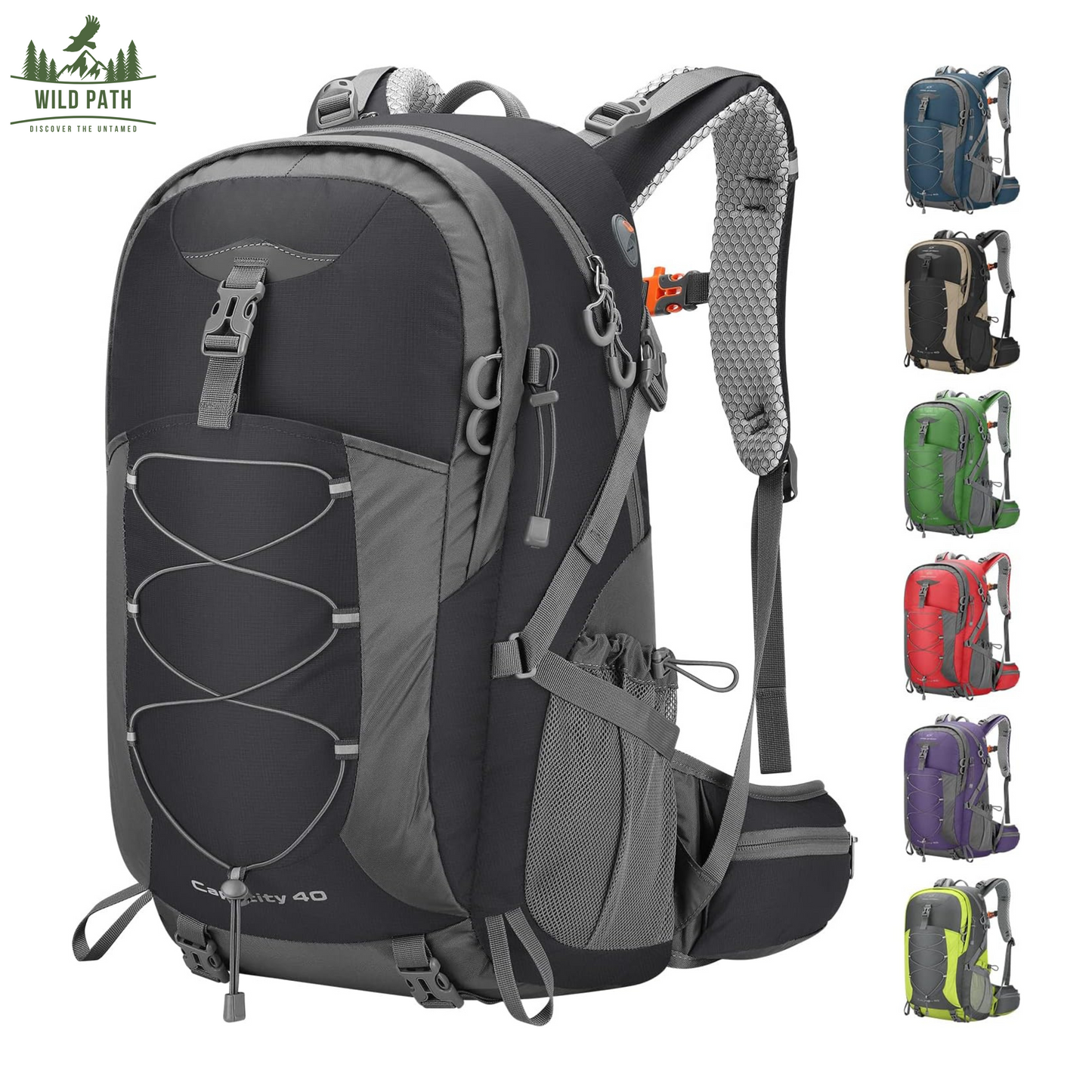 Sac à dos de randonnée 40L - Léger, Imperméable et Résistant