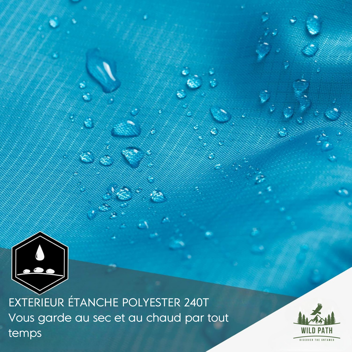 Sac de Couchage Momie Ultra-Isolant -10°C (1,5kg, 1kg de duvet, tissu 400T)