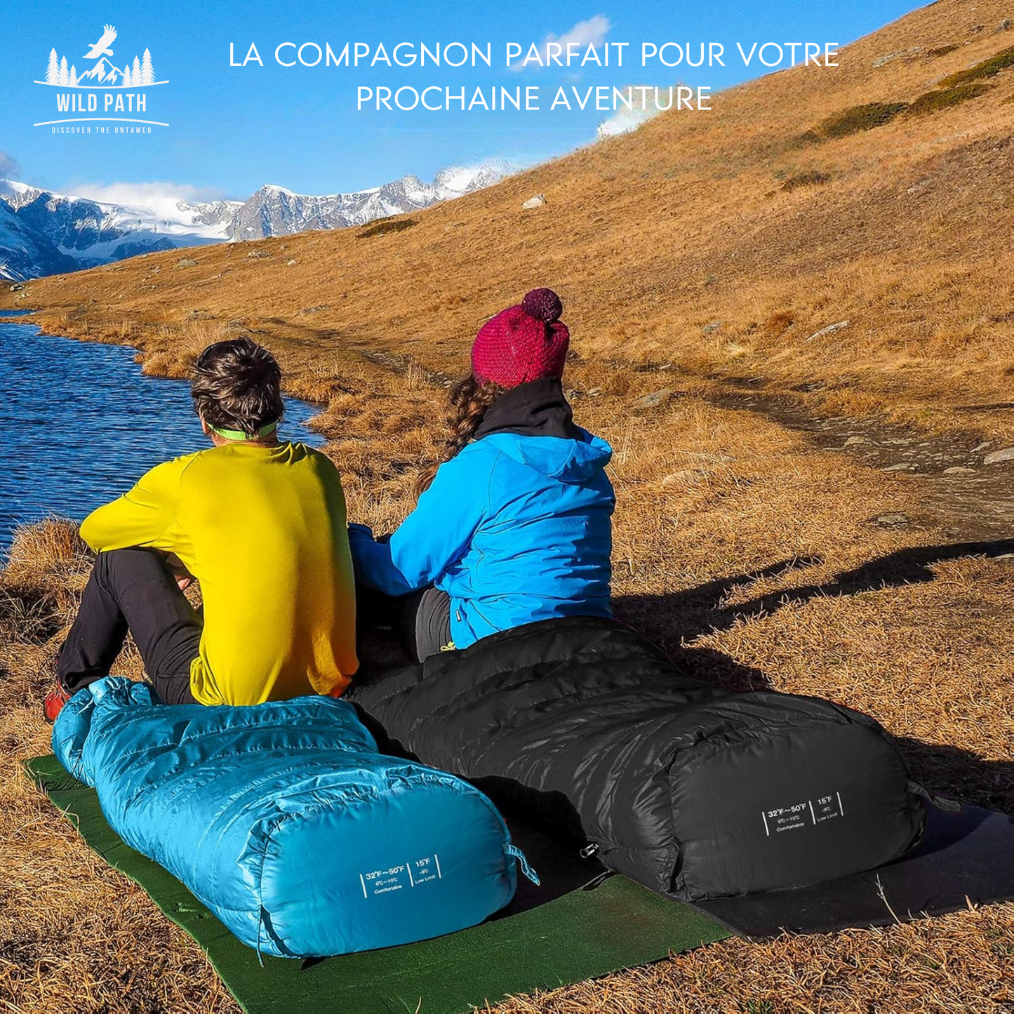 Sac de Couchage Momie Ultra-Isolant -10°C (1,5kg, 1kg de duvet, tissu 400T)