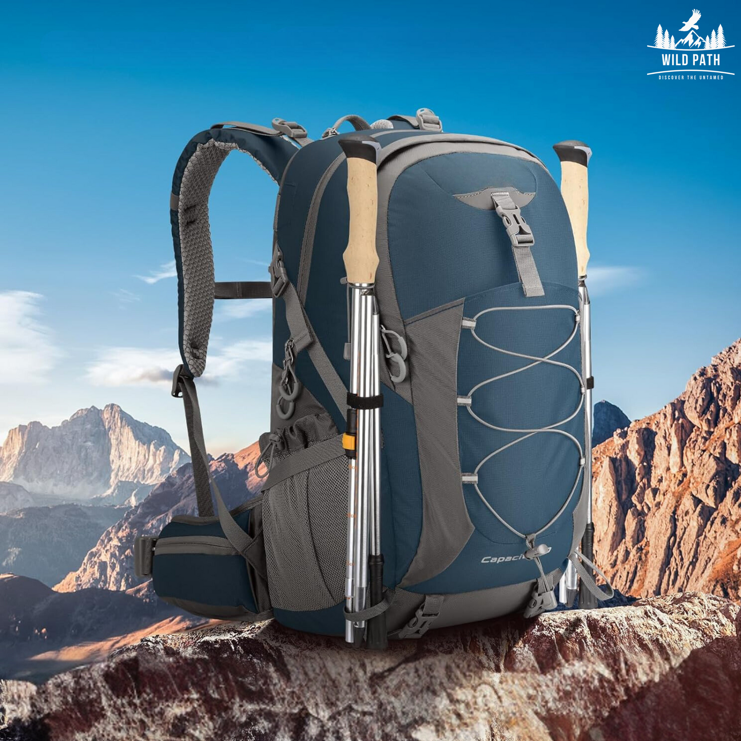 Sac à dos de randonnée 40L - Léger, Imperméable et Résistant