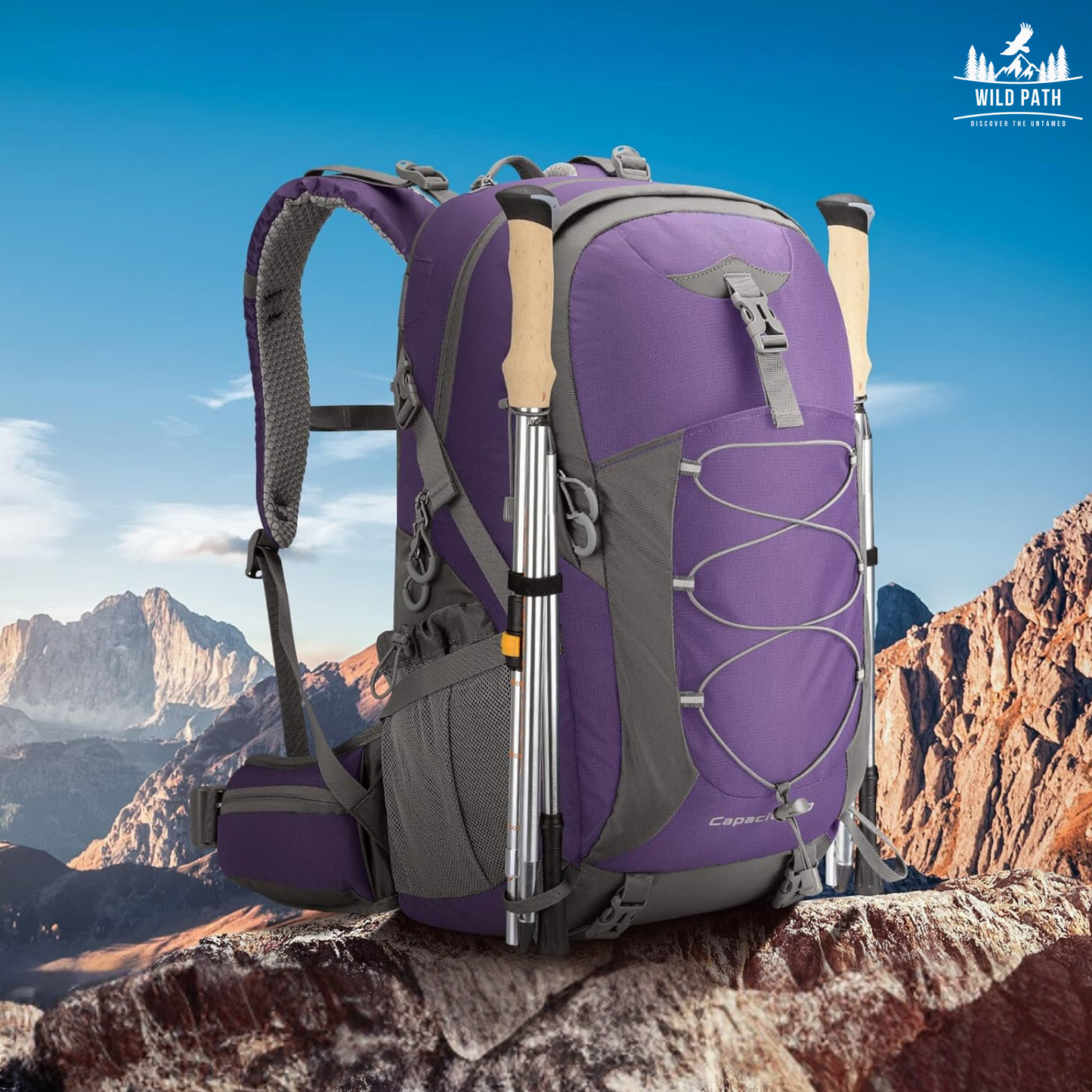Sac à dos de randonnée 40L - Léger, Imperméable et Résistant