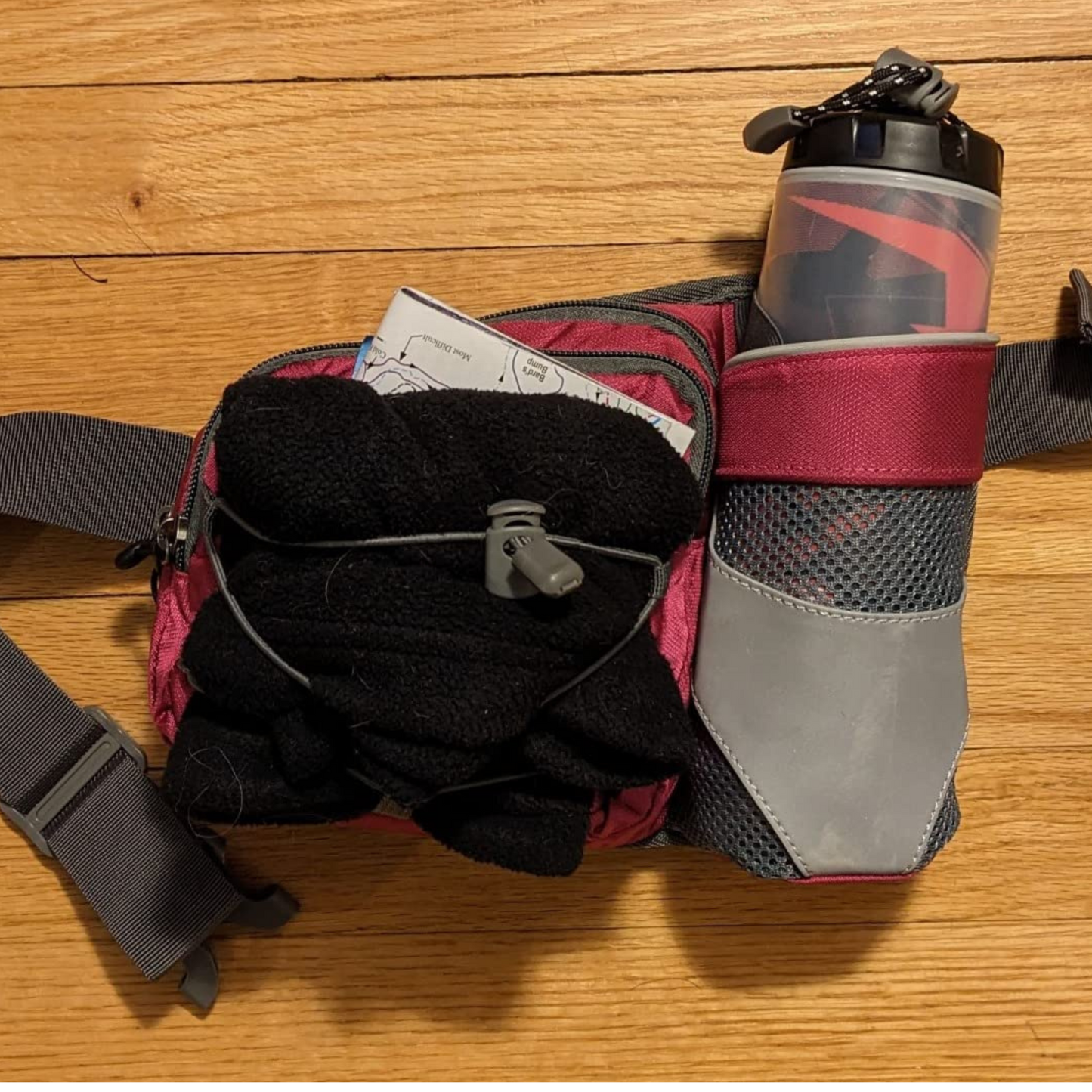 Sac Banane avec Porte-Gourde pour Randonnée, Course et Trekking