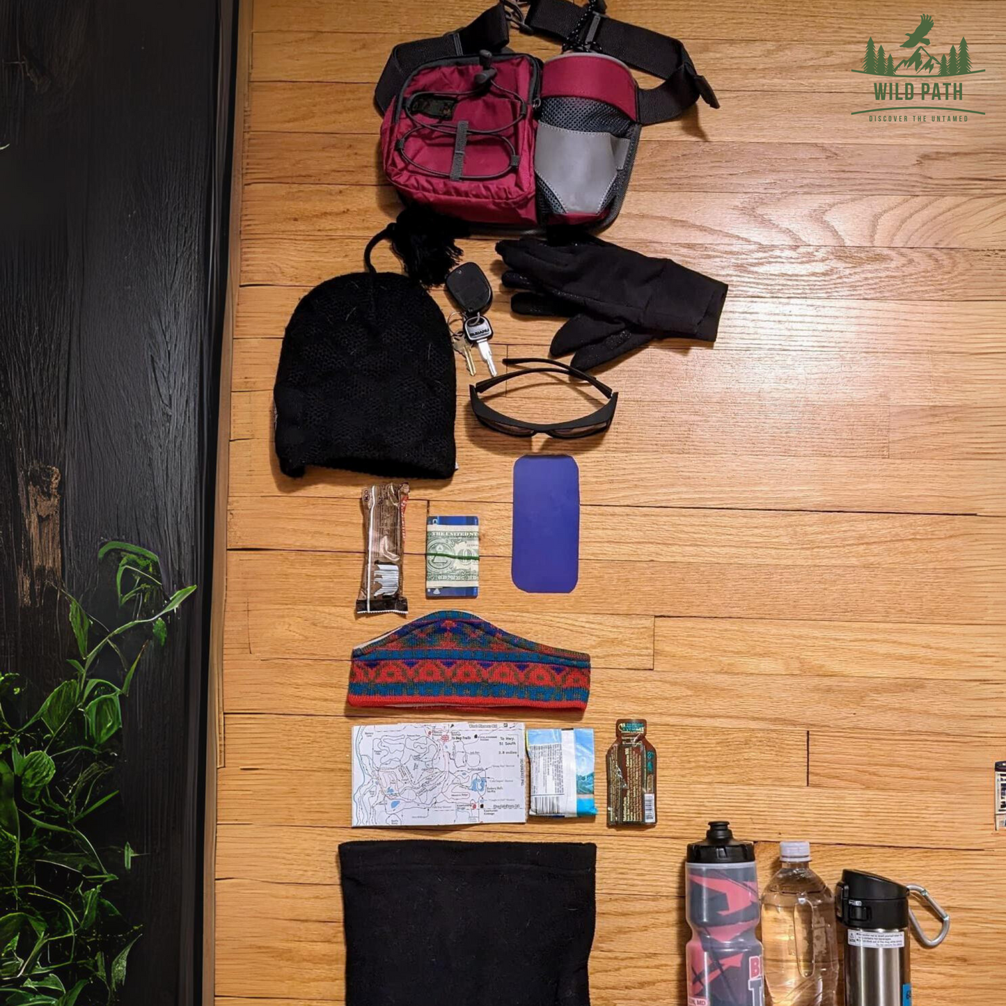 Sac Banane avec Porte-Gourde pour Randonnée, Course et Trekking