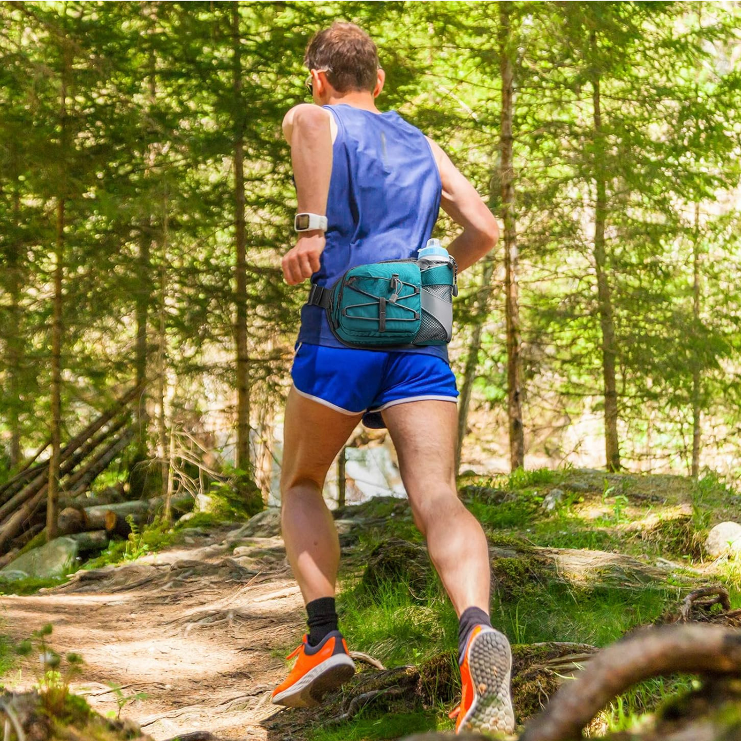 Sac Banane avec Porte-Gourde pour Randonnée, Course et Trekking