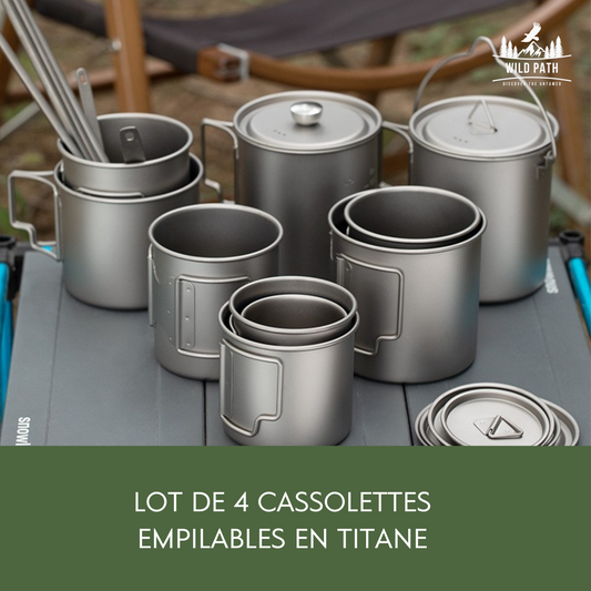 Lot de Casseroles en Titane Empilables