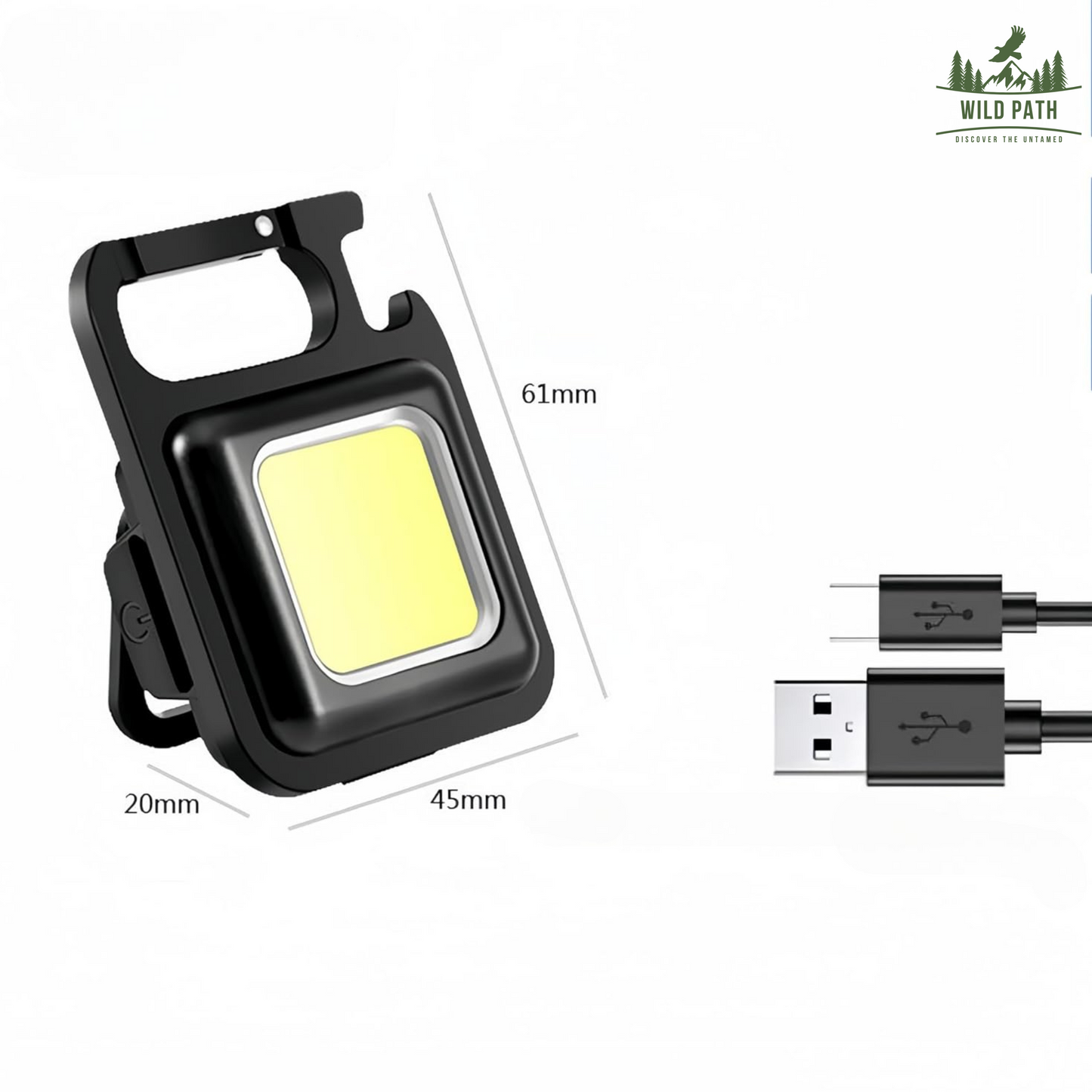 Mini Lampe Torche LED COB Porte-Clés