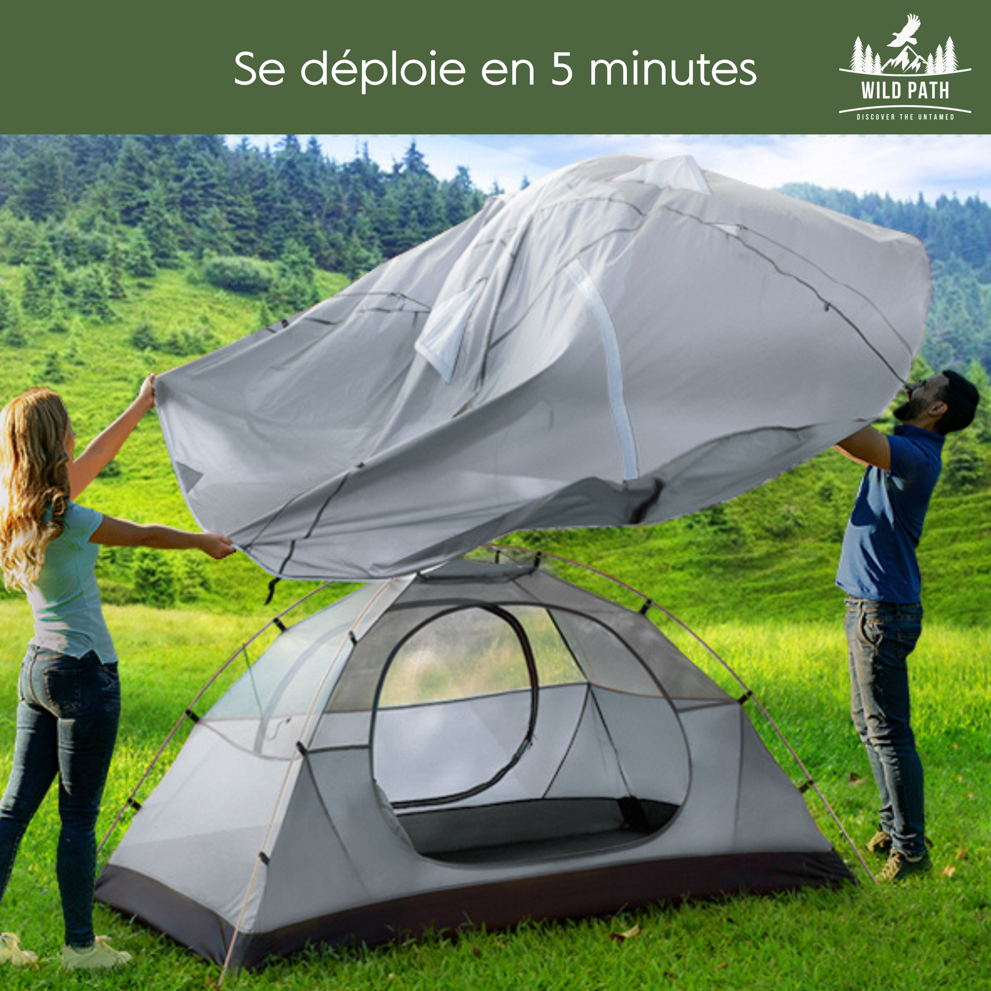 tente compacte 2 personnes Tente 2-3 Personnes Ultra-Légère - Compacte