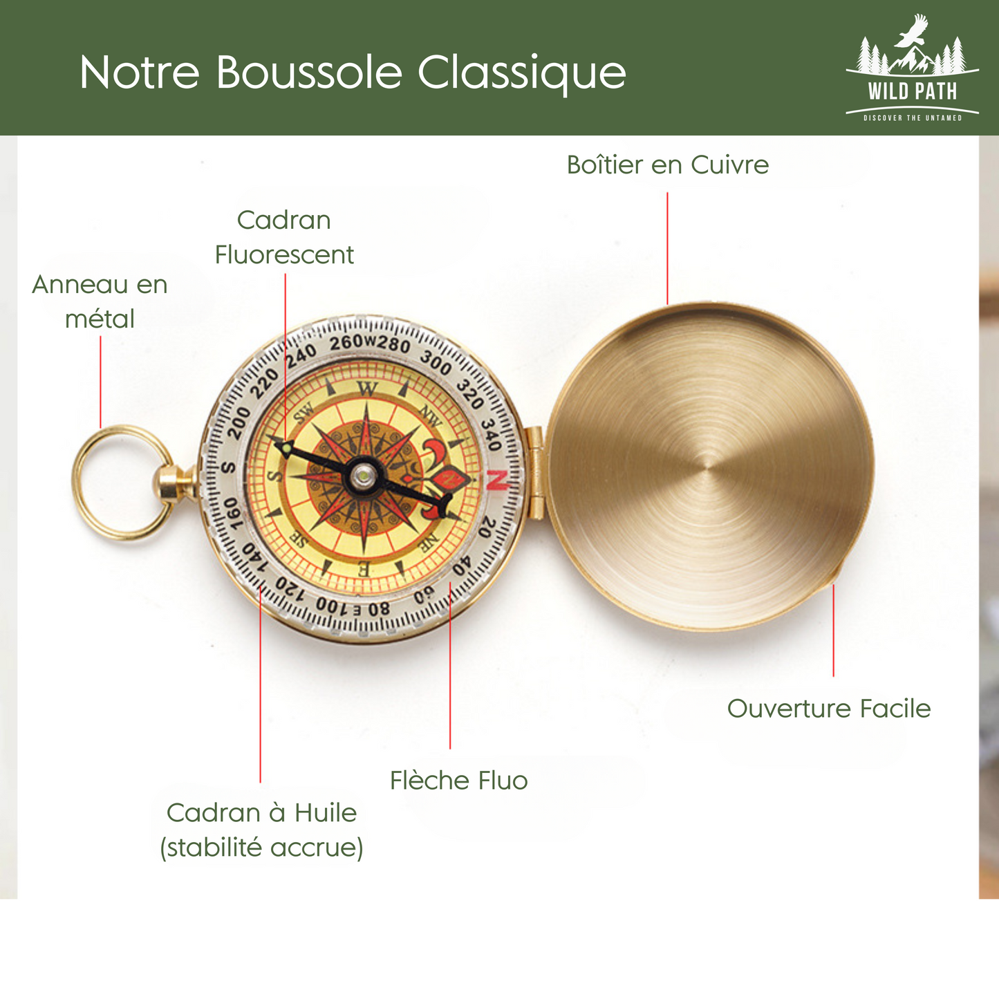Boussole Classique en Laiton