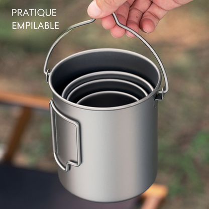 Lot de Casseroles en Titane Empilables