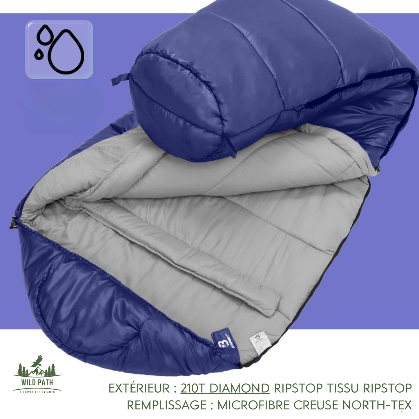 Sac de couchage momie ultraléger (jusqu'à -9°)