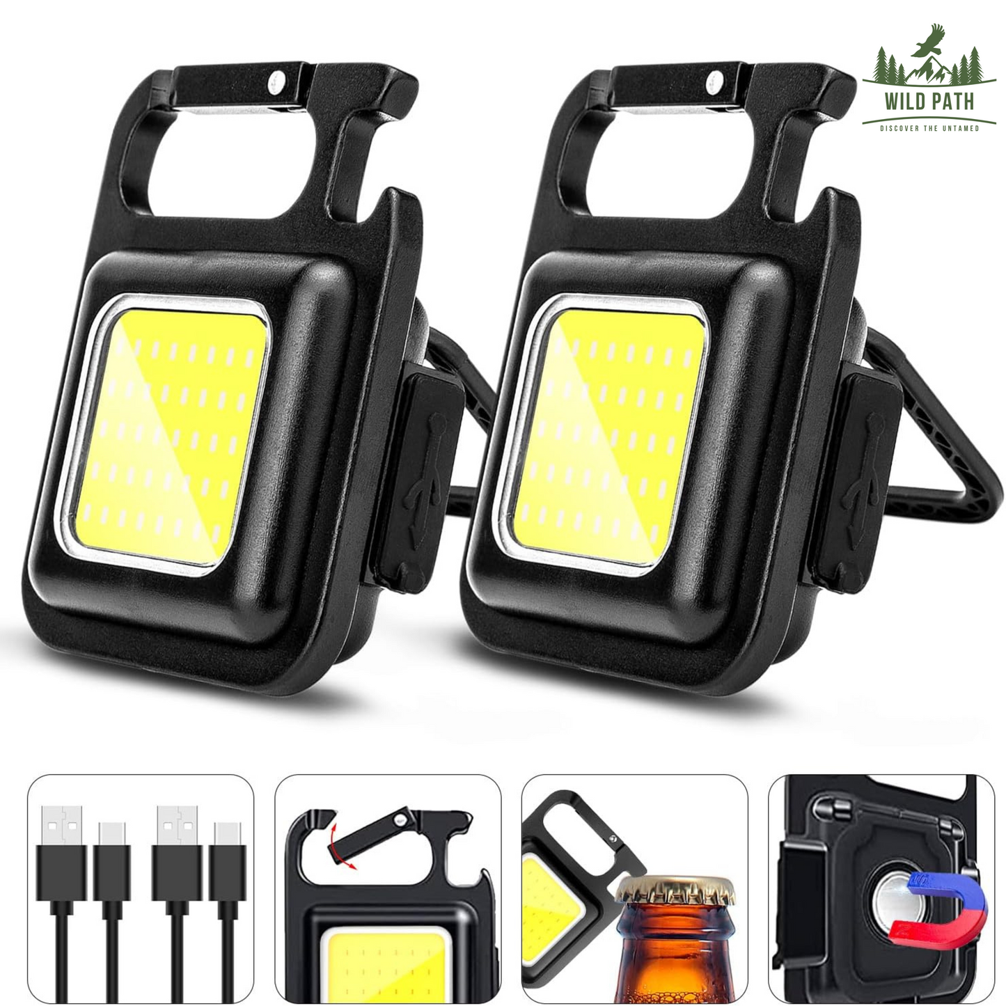 Mini Lampe Torche LED COB Porte-Clés