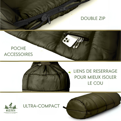 Sac de couchage momie ultraléger (jusqu'à -9°)