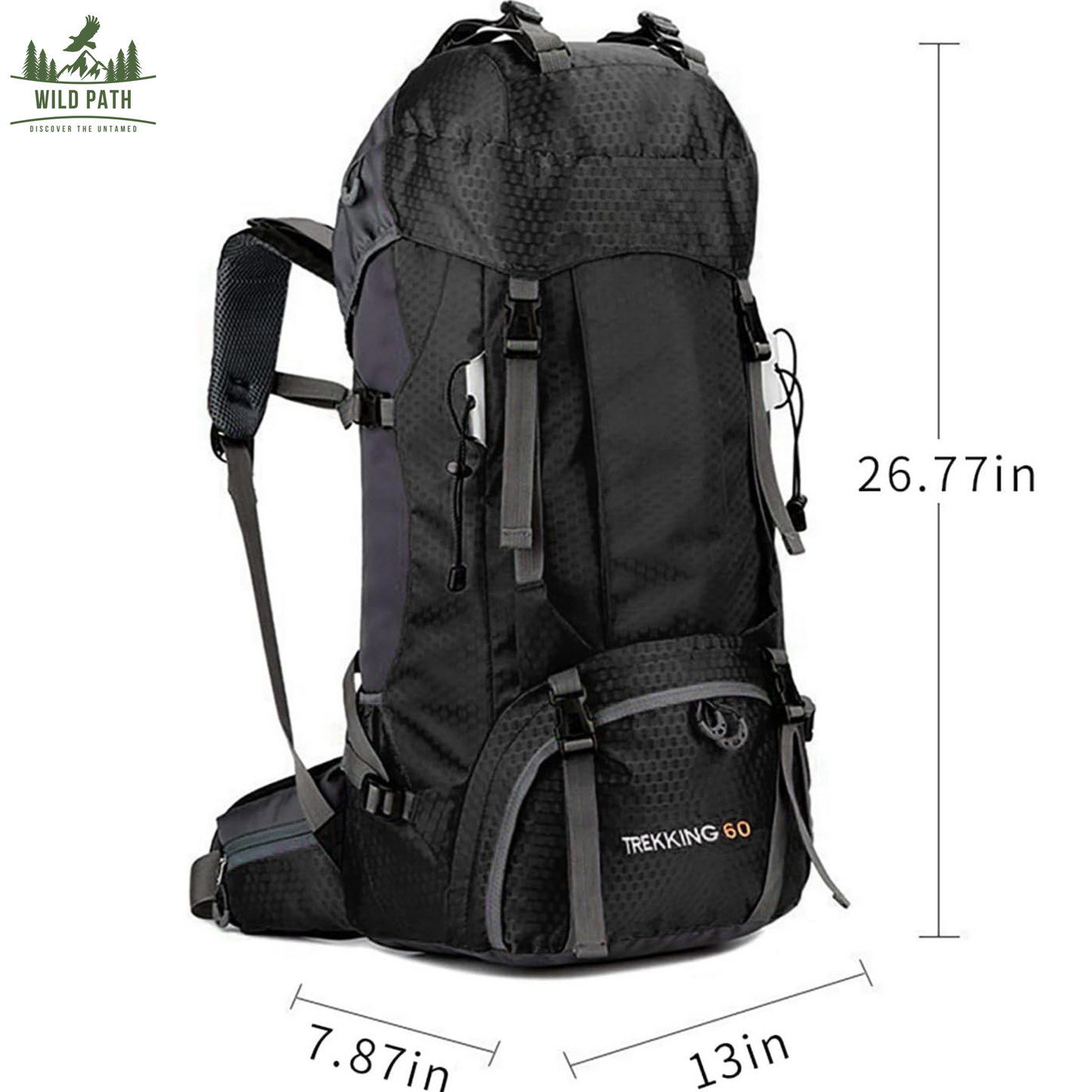 Sac à dos d'alpinisme 60L Grande Capacité