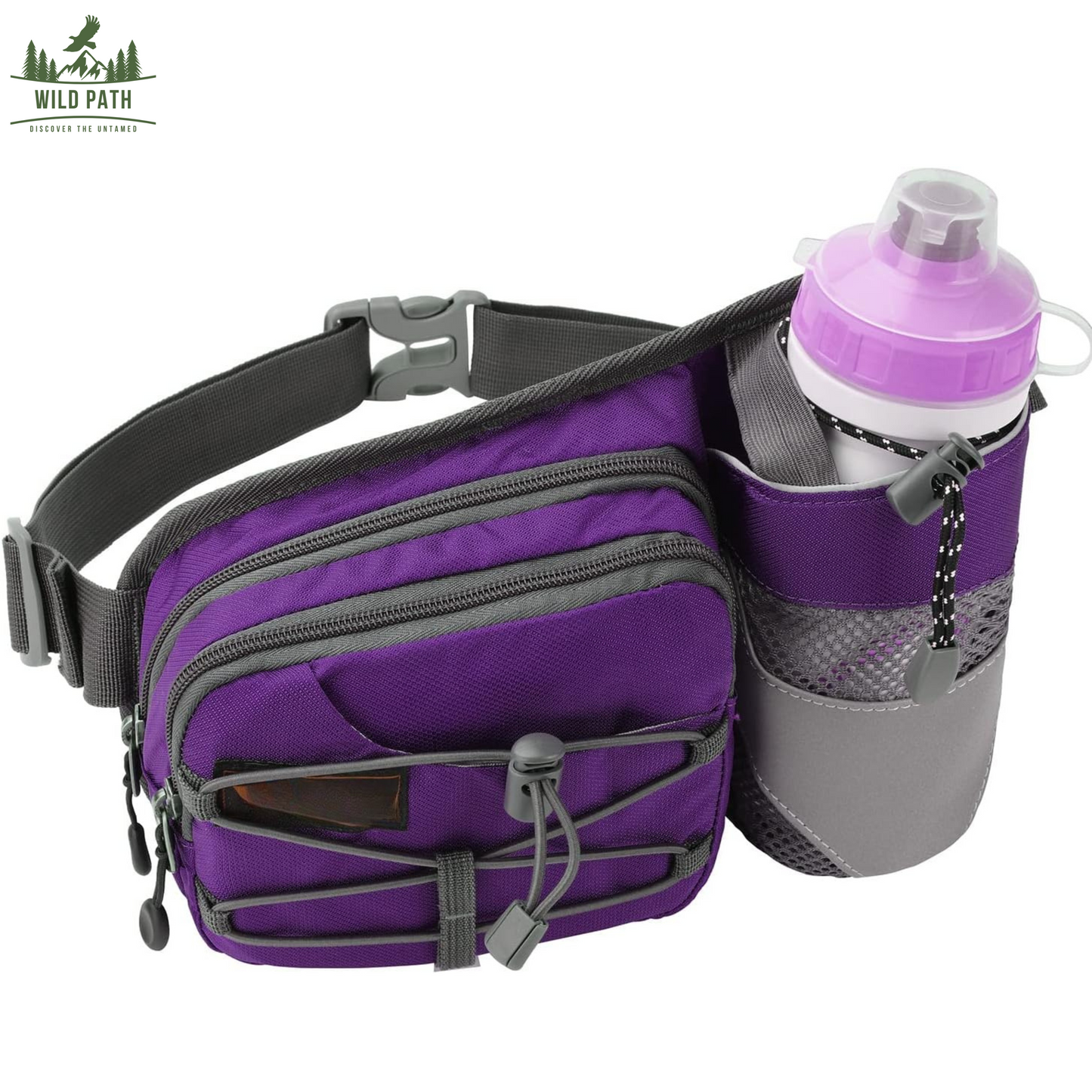 Sac Banane avec Porte-Gourde pour Randonnée, Course et Trekking